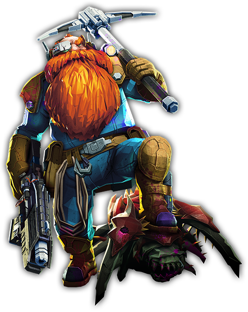 This is an image of the Scout, standing triumphantly on a bug that he has defeated.